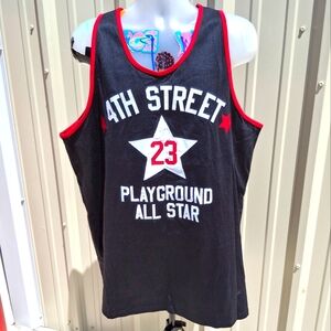 Vintage STEVE & BARRYS 4th Street Playground All Star Basketball Jersey Sz XL